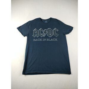 AC/DC T Shirt Men's Large Back In Black Rock And‎ Roll Grunge Brian Johnson